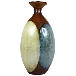 Pottery Craft Stoneware Vase, Midcentury Modern, 8" Tall, Robert Maxwell Style